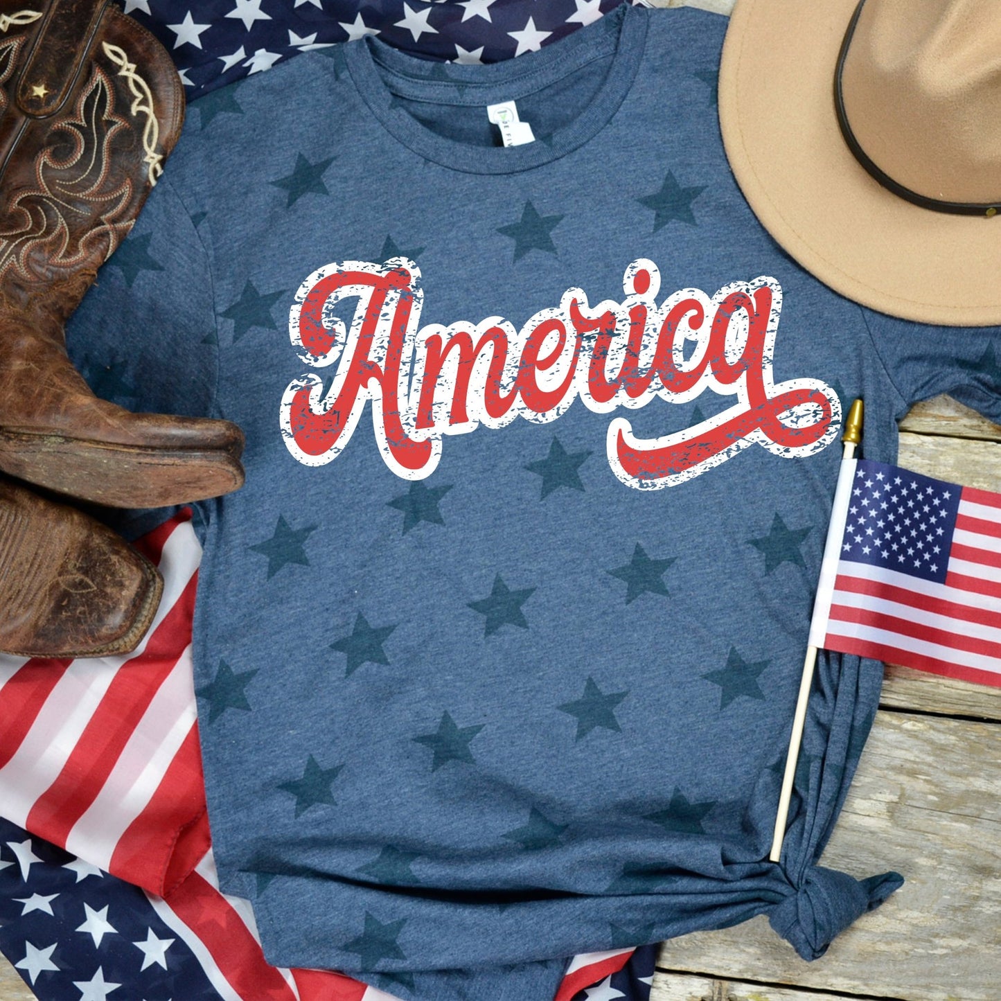 America - Navy Stars - Sunfire Tees