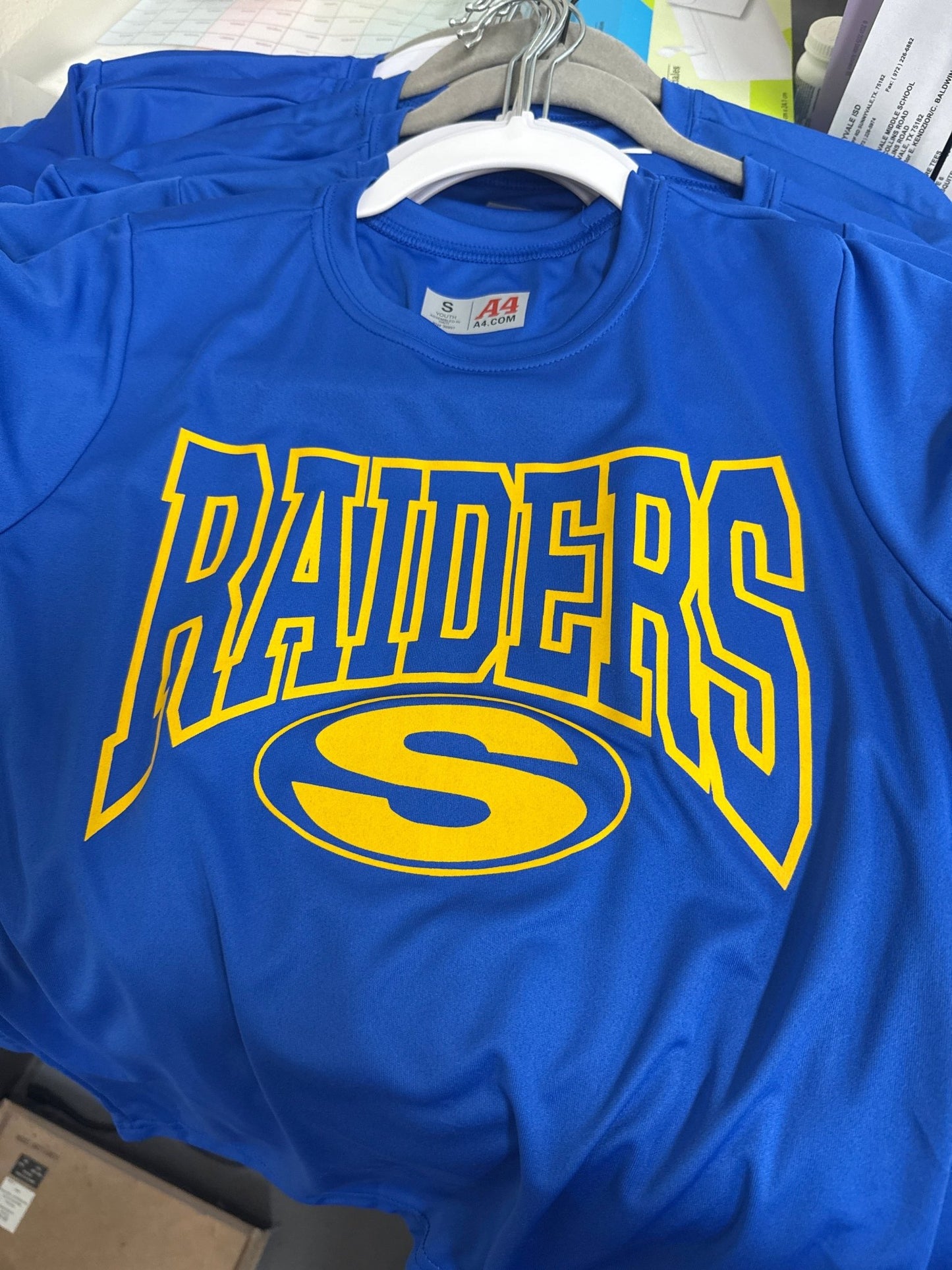 Blue Dri - Fit Vale Raiders - Sunfire Tees