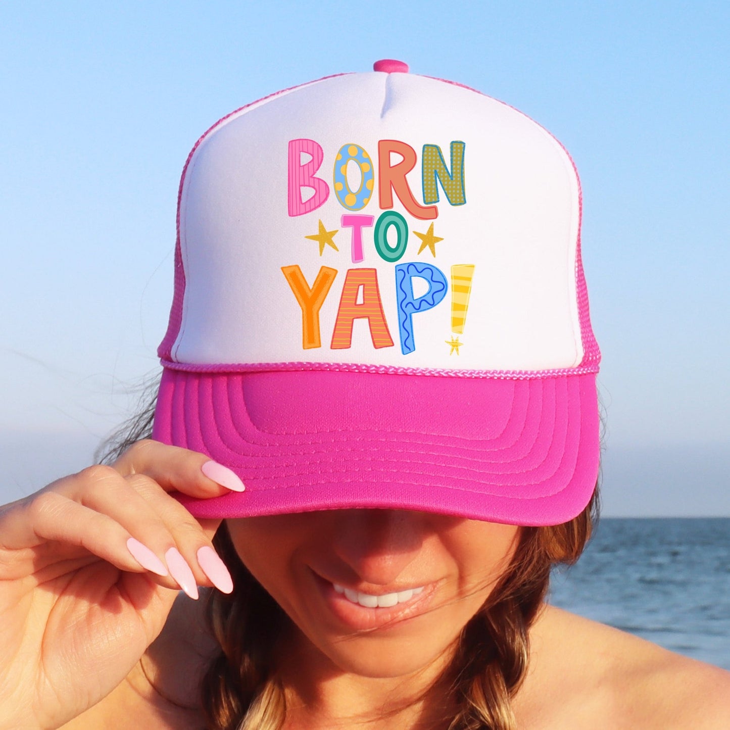 Born to Yap Trucker Cap - Sunfire Tees