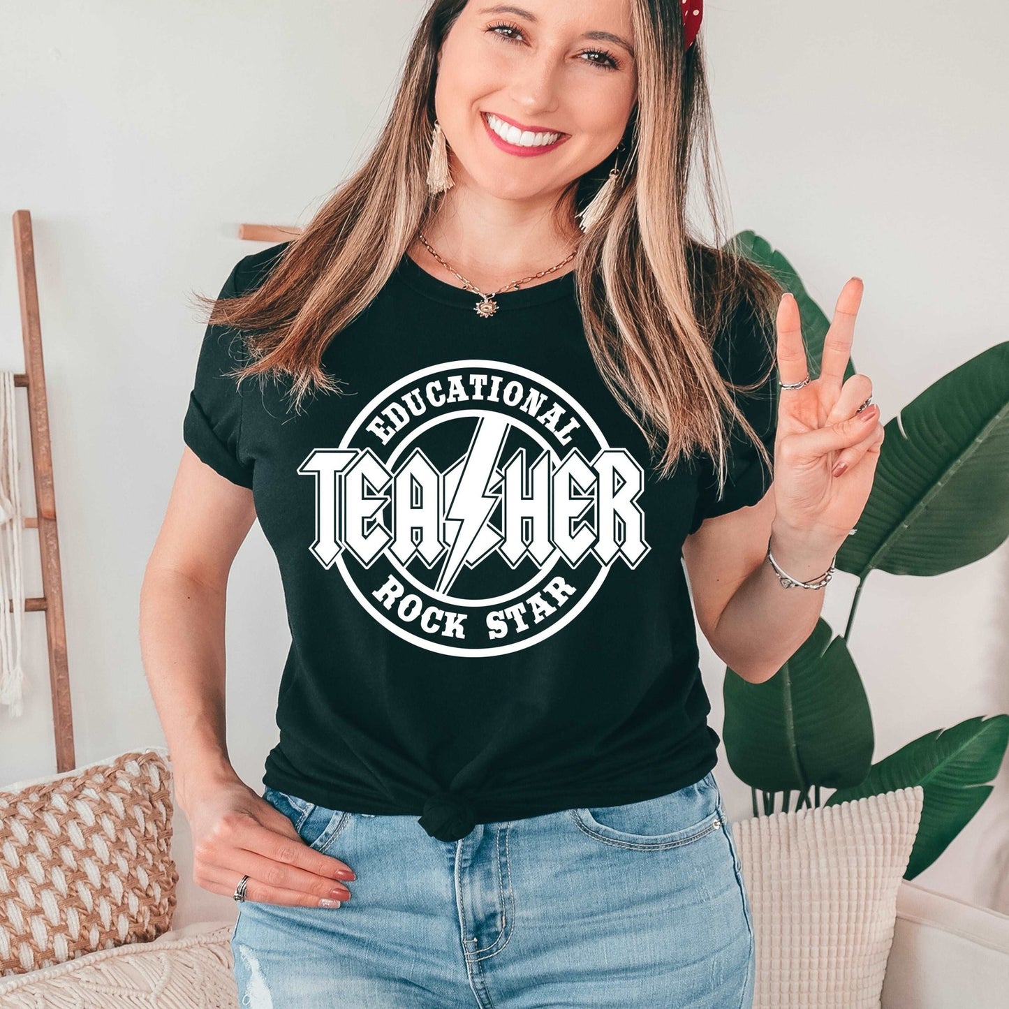 Educational Rockstar Teacher - choose your color - Sunfire Tees