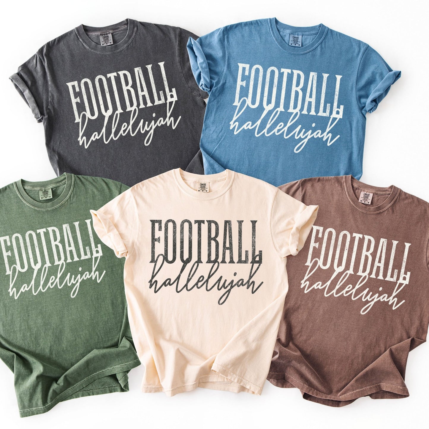 Football Hallelujah - Comfort Colors - Sunfire Tees
