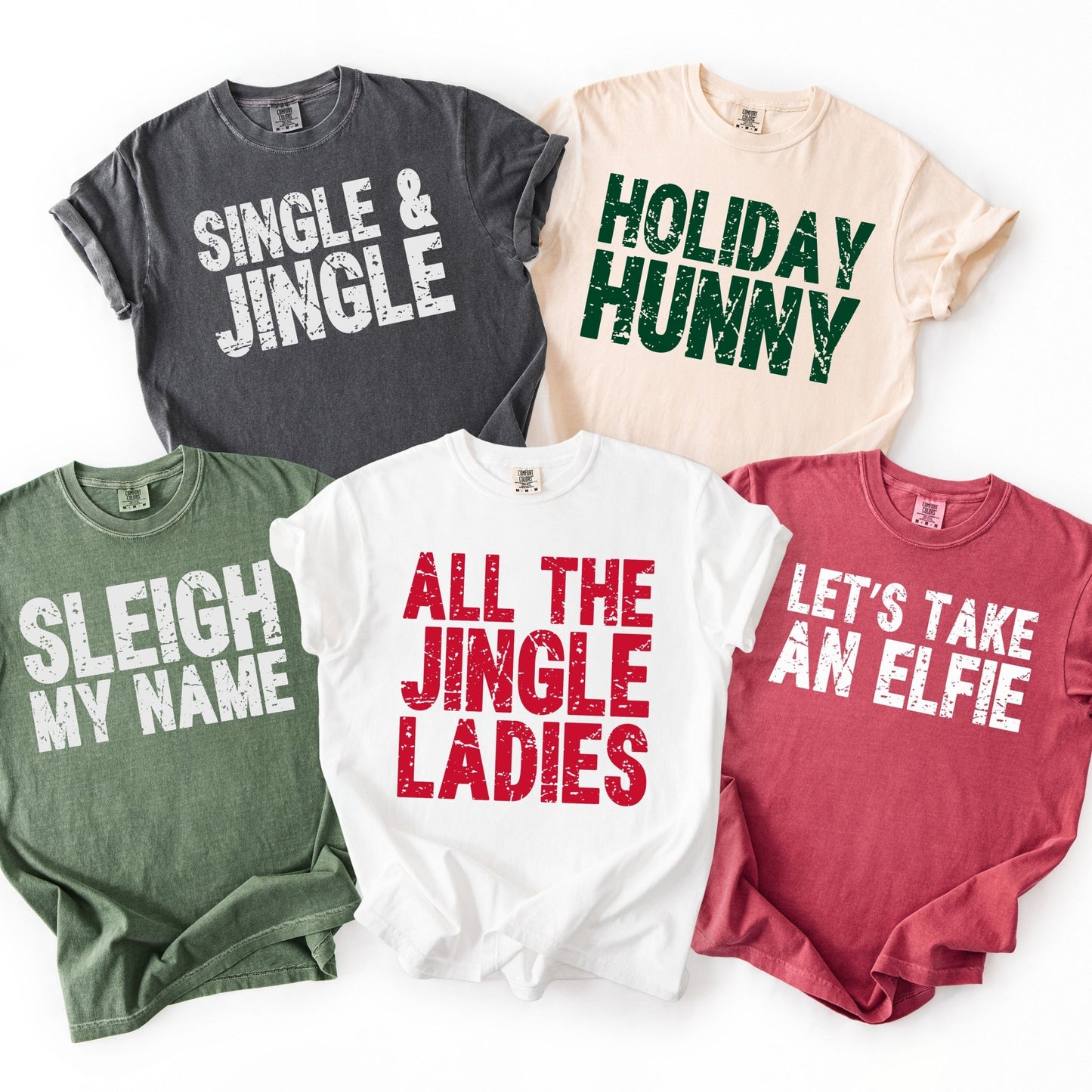Funny Ladies Christmas Tees - Comfort Colors - Sunfire Tees