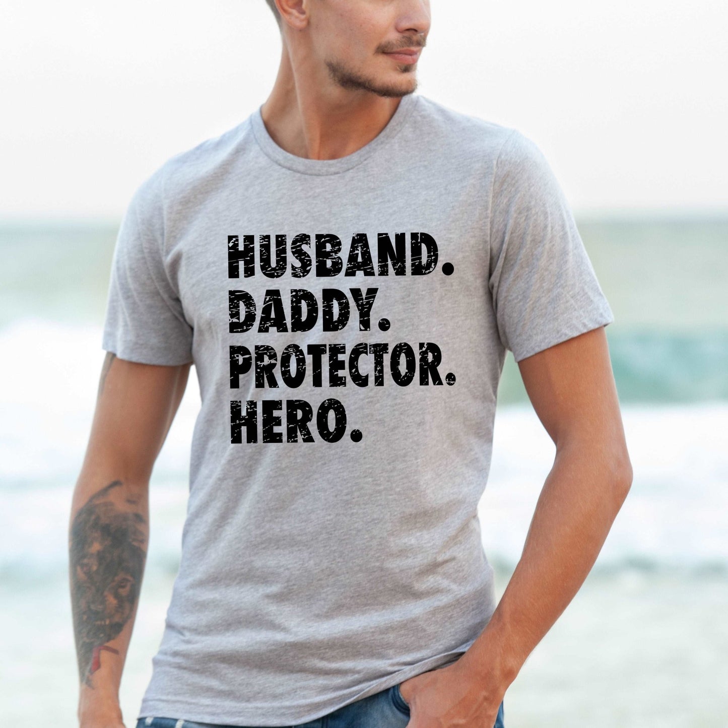 Husband Daddy Protector Hero - Sunfire Tees