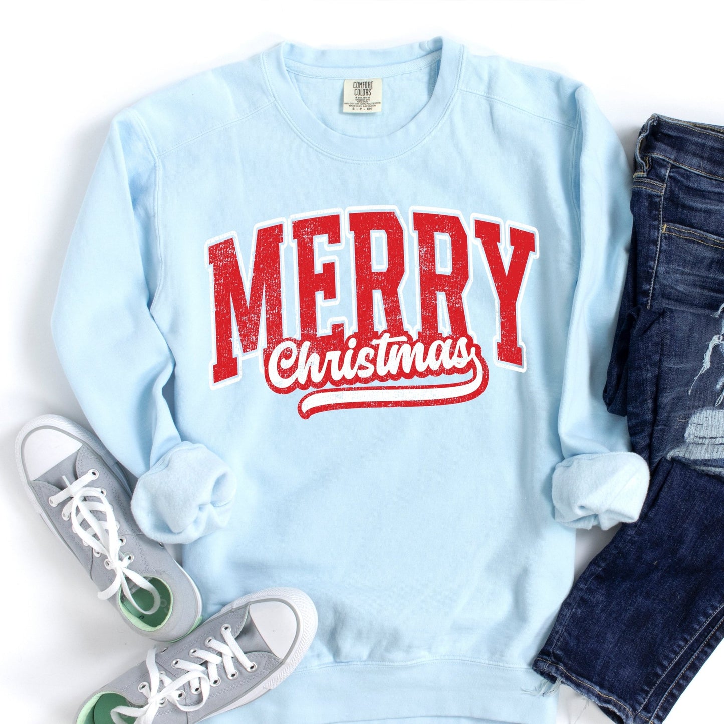 Merry Christmas - CC Chambray - Sunfire Tees