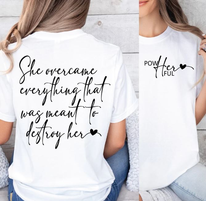 Pow - HER - ful - comfort colors - Sunfire Tees