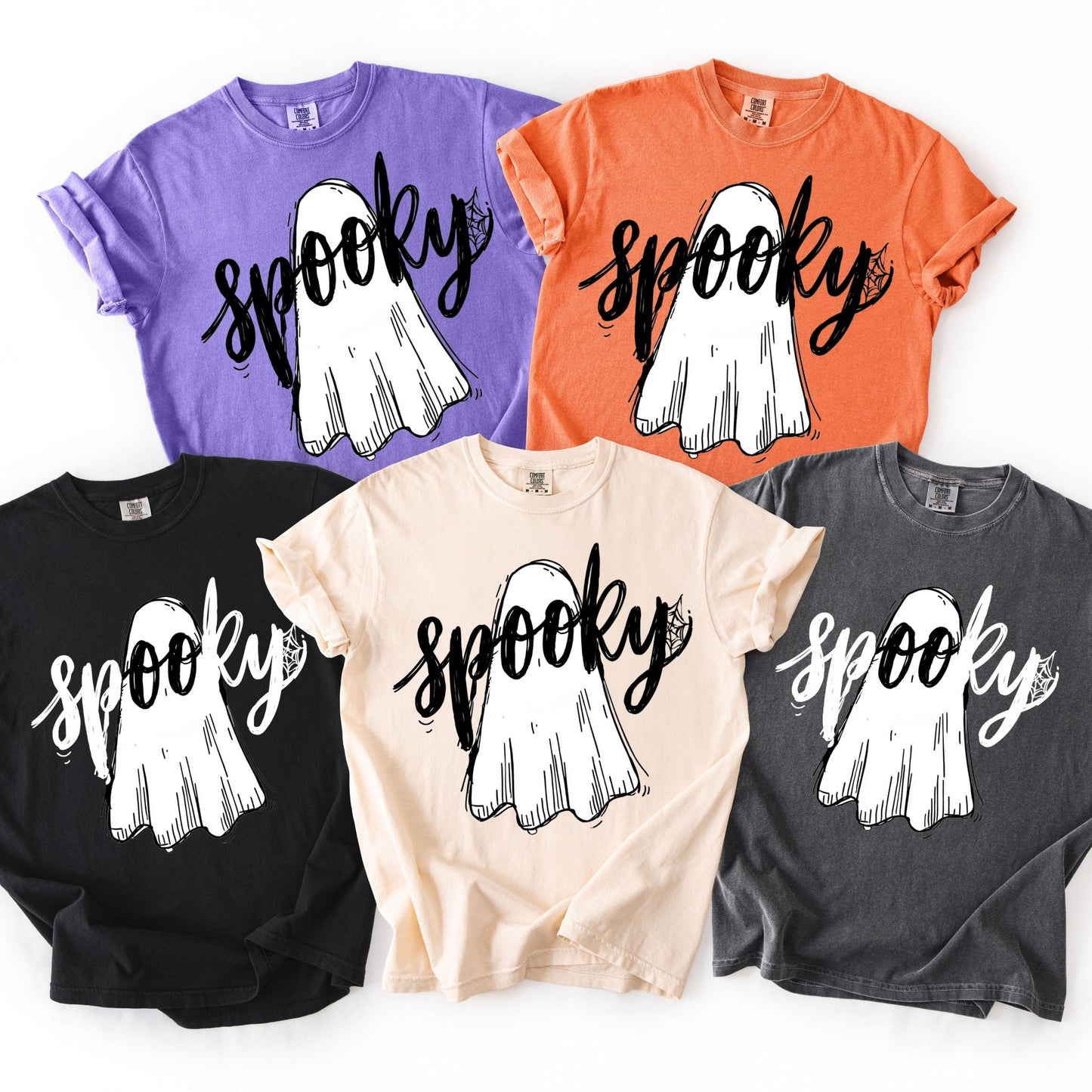 Spooky Ghost - Comfort Colors - Sunfire Tees