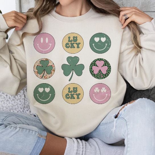 St Patrick's Day Smileys - Sunfire Tees