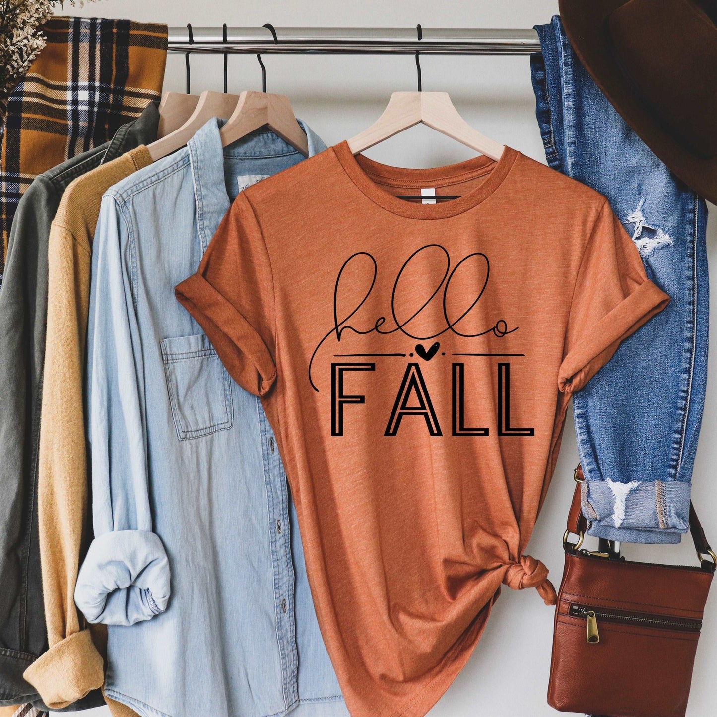 Hello Fall - Heather Autumn - Sunfire Tees