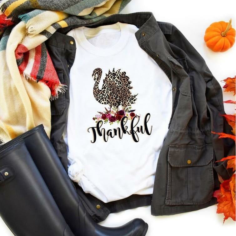 Leopard Turkey - Short Sleeve White - Sunfire Tees