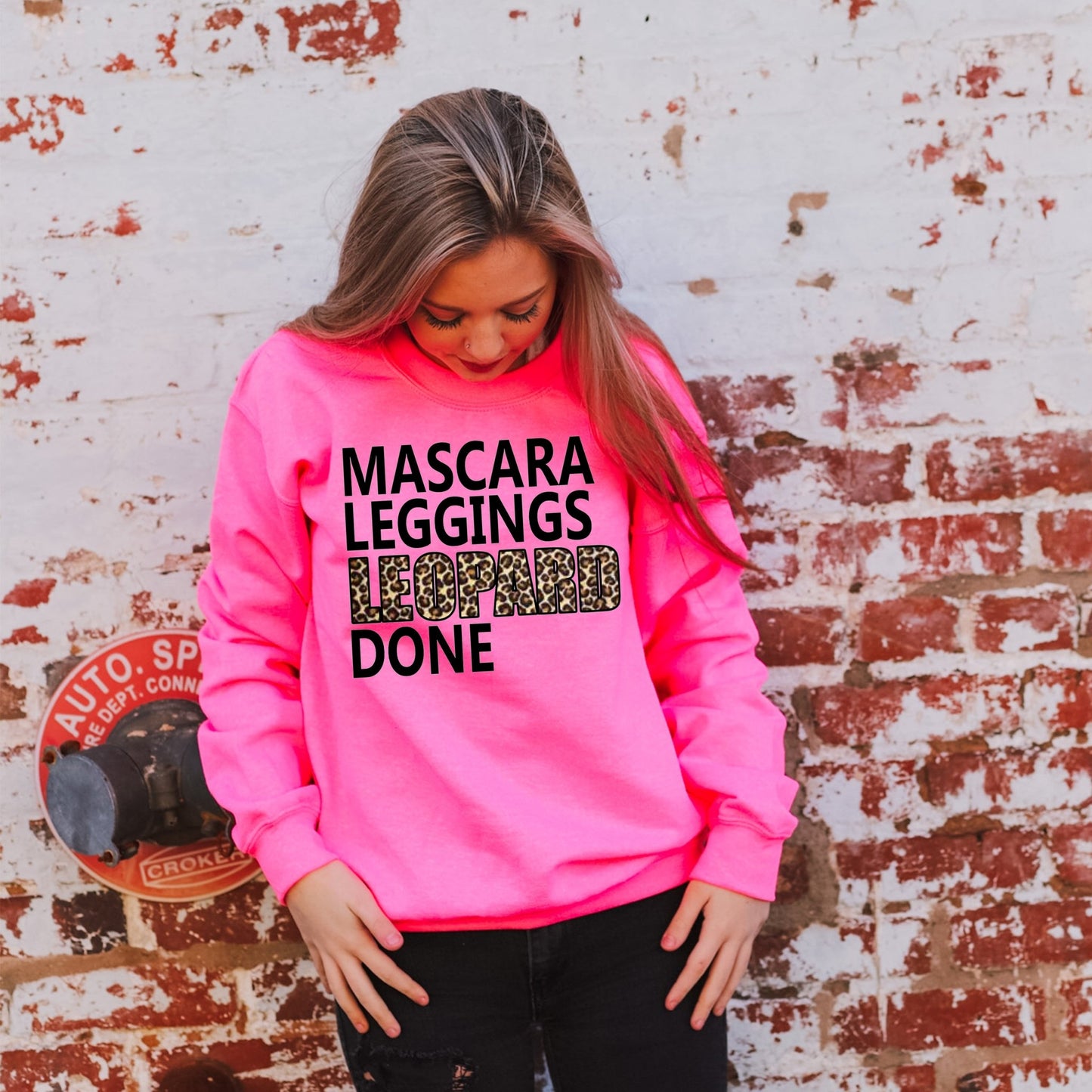 Mascara Leggings Leopard Done Shirt - Sunfire Tees