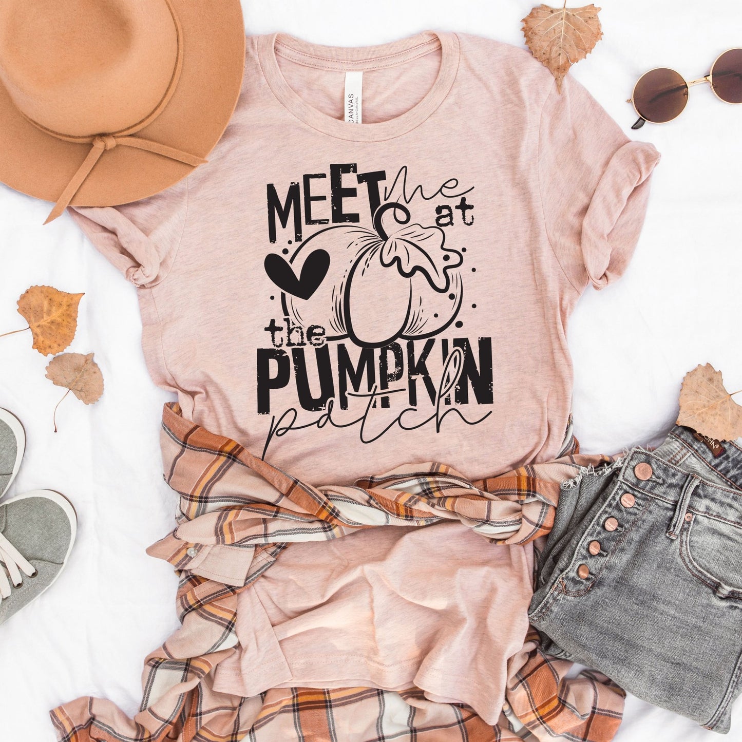 Meet me at the Pumpkin Patch - heather peach - Sunfire Tees