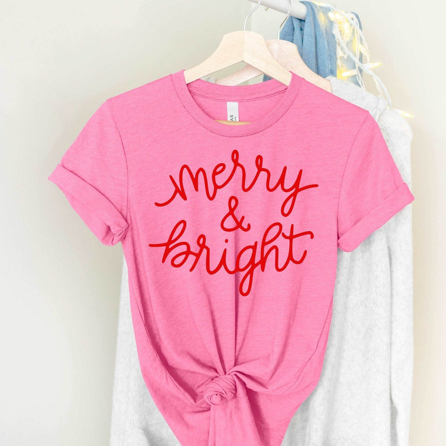 Merry & Bright - Heather Charity Pink - Sunfire Tees