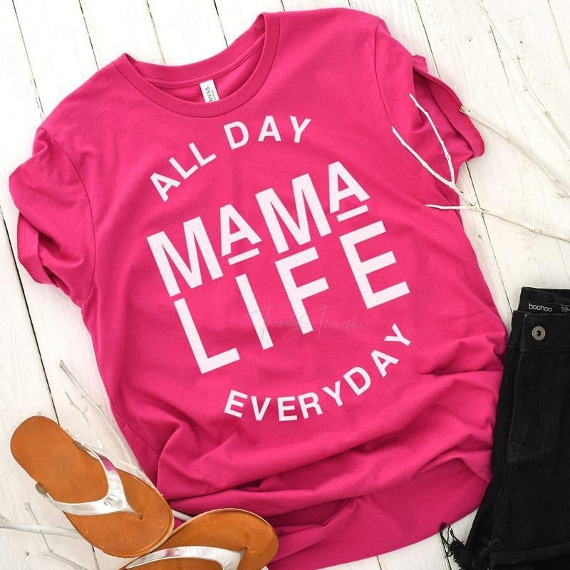 Mom Life All Day Shirt - Sunfire Tees