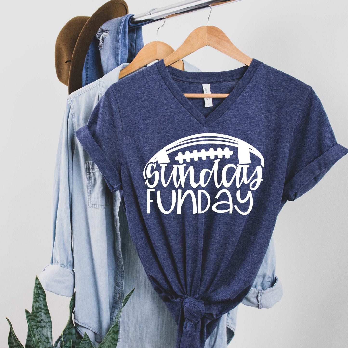 Sunday Funday - V - neck - Sunfire Tees