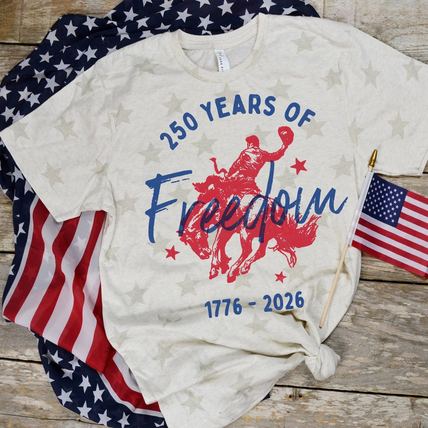 250 Years of Freedom - natural stars - Sunfire Tees