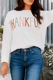 Thankful Ivory Embroidered Sweater