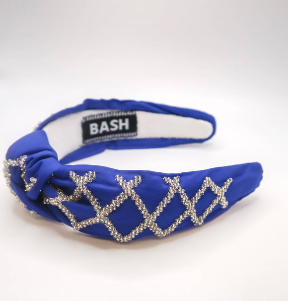 Game Day, Beaded Headband, Royal Blue, Game Day Headband