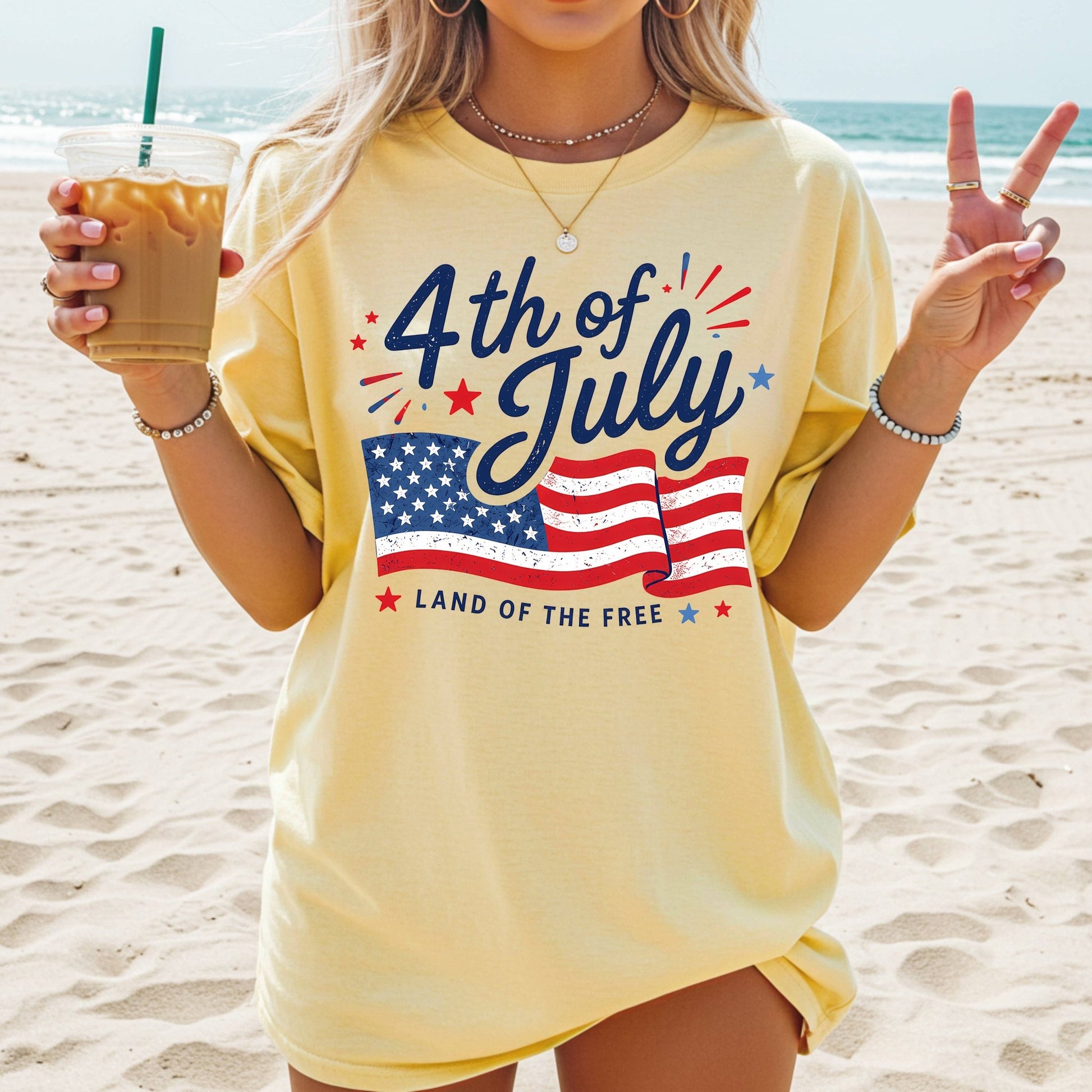 4th of July - comfort colors - Sunfire Tees