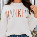 Thankful Ivory Embroidered Sweater