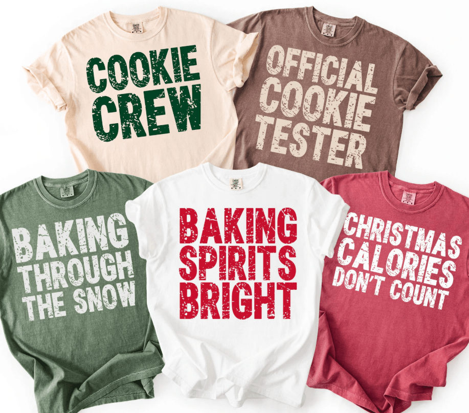 Baking Crew Christmas Tees - Comfort Colors - Sunfire Tees