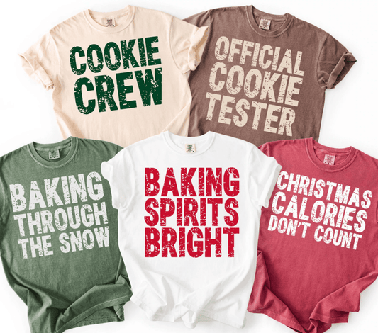 Baking Crew Christmas Tees - Comfort Colors - Sunfire Tees