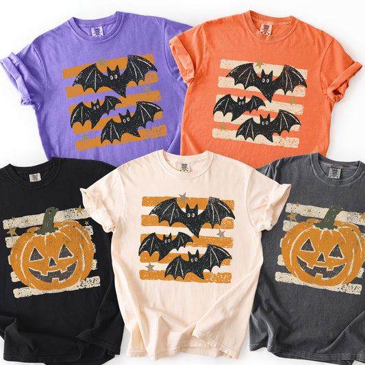 Striped Halloween - Comfort Colors