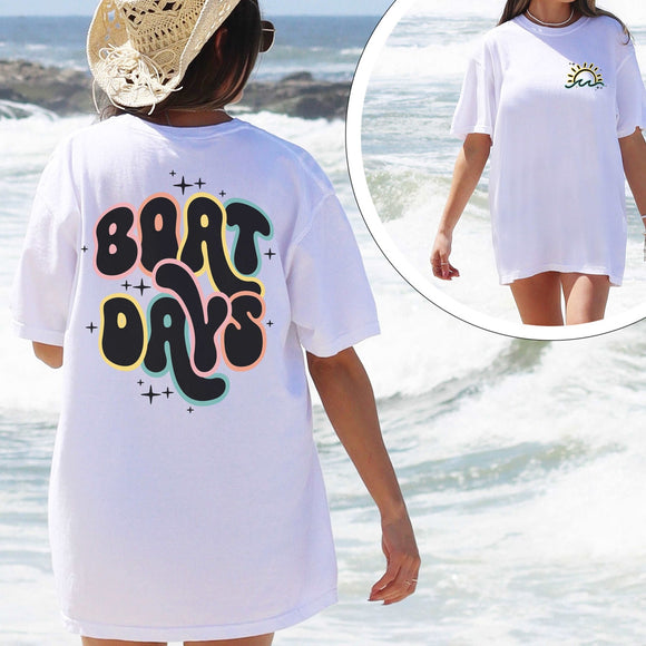 Boat Days - Comfort Colors Shirt - Sunfire Tees