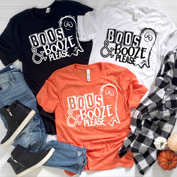 Boos and Booze Please - Sunfire Tees