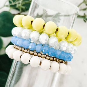 Bracelet - yellow, baby blue - Sunfire Tees