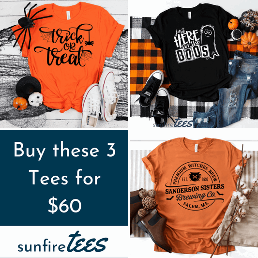 Buy 3 Tee for $60 - Halloween - Sunfire Tees