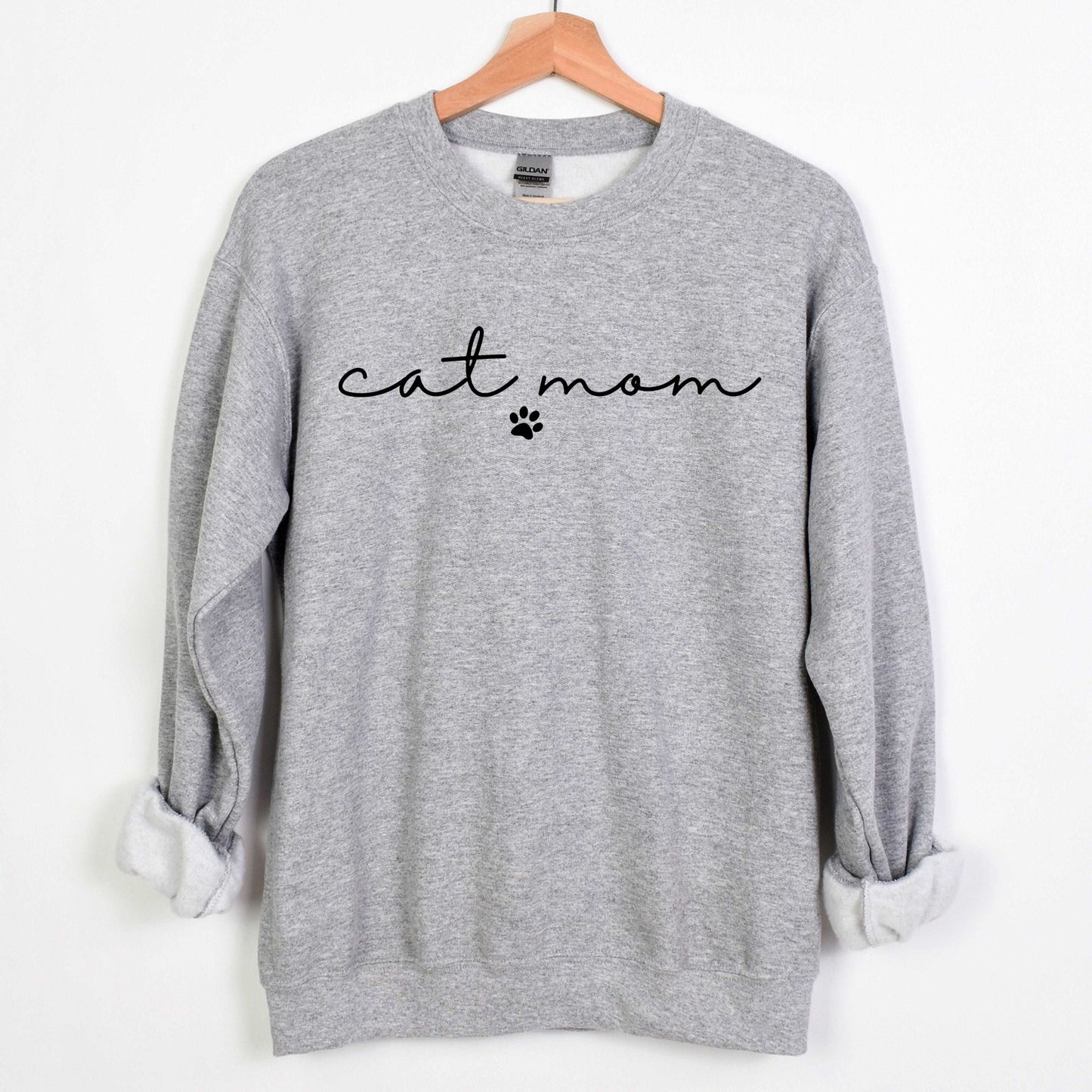Cat Mom - athletic gray - Sunfire Tees