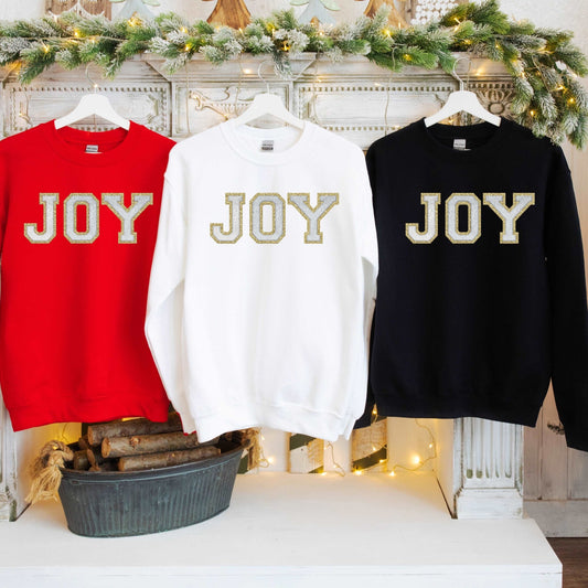 Chenille JOY Sweatshirt - Sunfire Tees