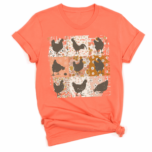 Chicken Lover Shirt - coral silk - Sunfire Tees