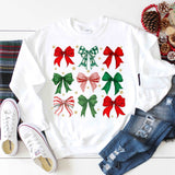 Christmas Bows on White - Sunfire Tees