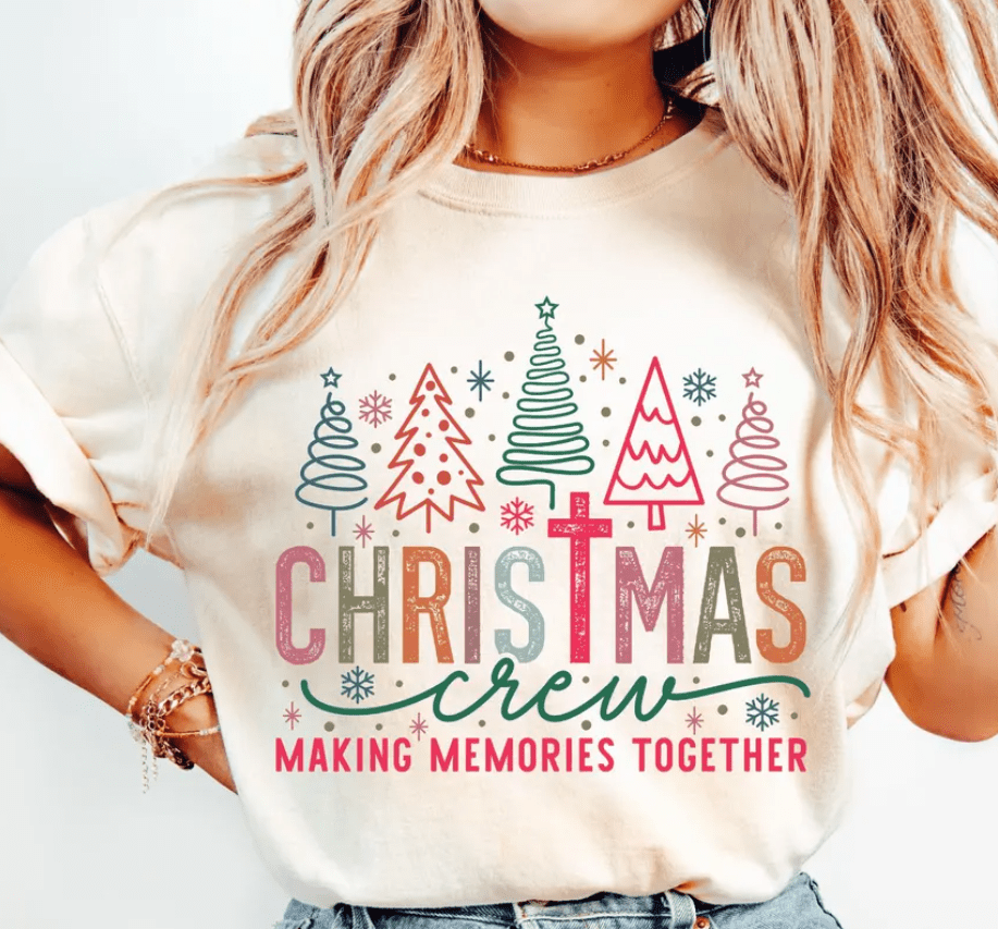 Christmas Crew Bright Trees - Comfort Colors - Sunfire Tees