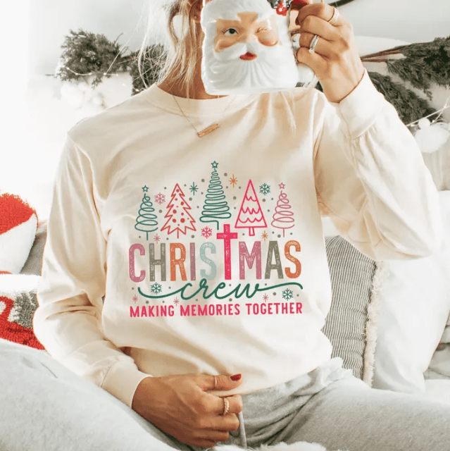 Christmas Crew Bright Trees - Comfort Colors - Sunfire Tees