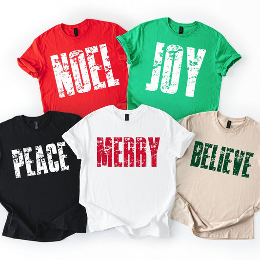 Christmas Word Tees - Sunfire Tees