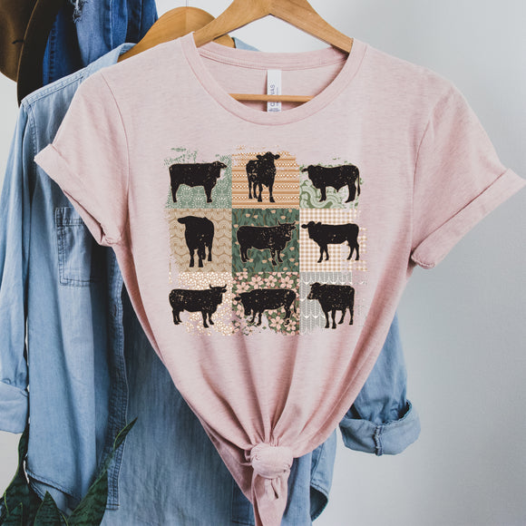 Cow Lover Shirt - heather peach