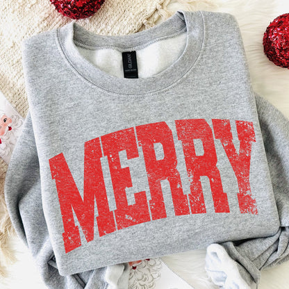 DIstressed Merry - sport gray - Sunfire Tees