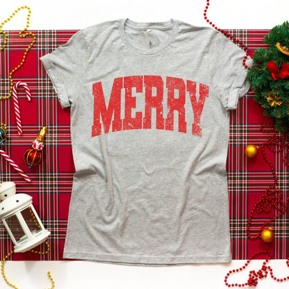 DIstressed Merry - sport gray - Sunfire Tees