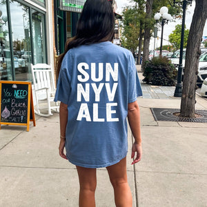 Distressed Sunnyvale Comfort Colors Tee - Sunfire Tees