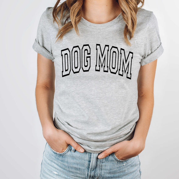 Dog Mom - athletic gray