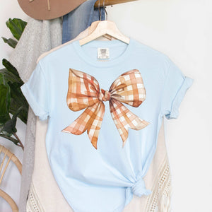 Fall Coquette Bow - comfort colors - Sunfire Tees