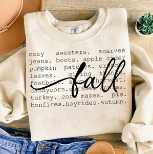 Fall Word Art New - Sunfire Tees