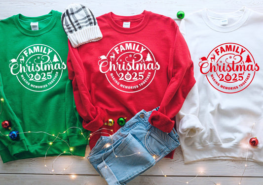 Family Christmas 2025 Sweatshirt - choose your color - Sunfire Tees