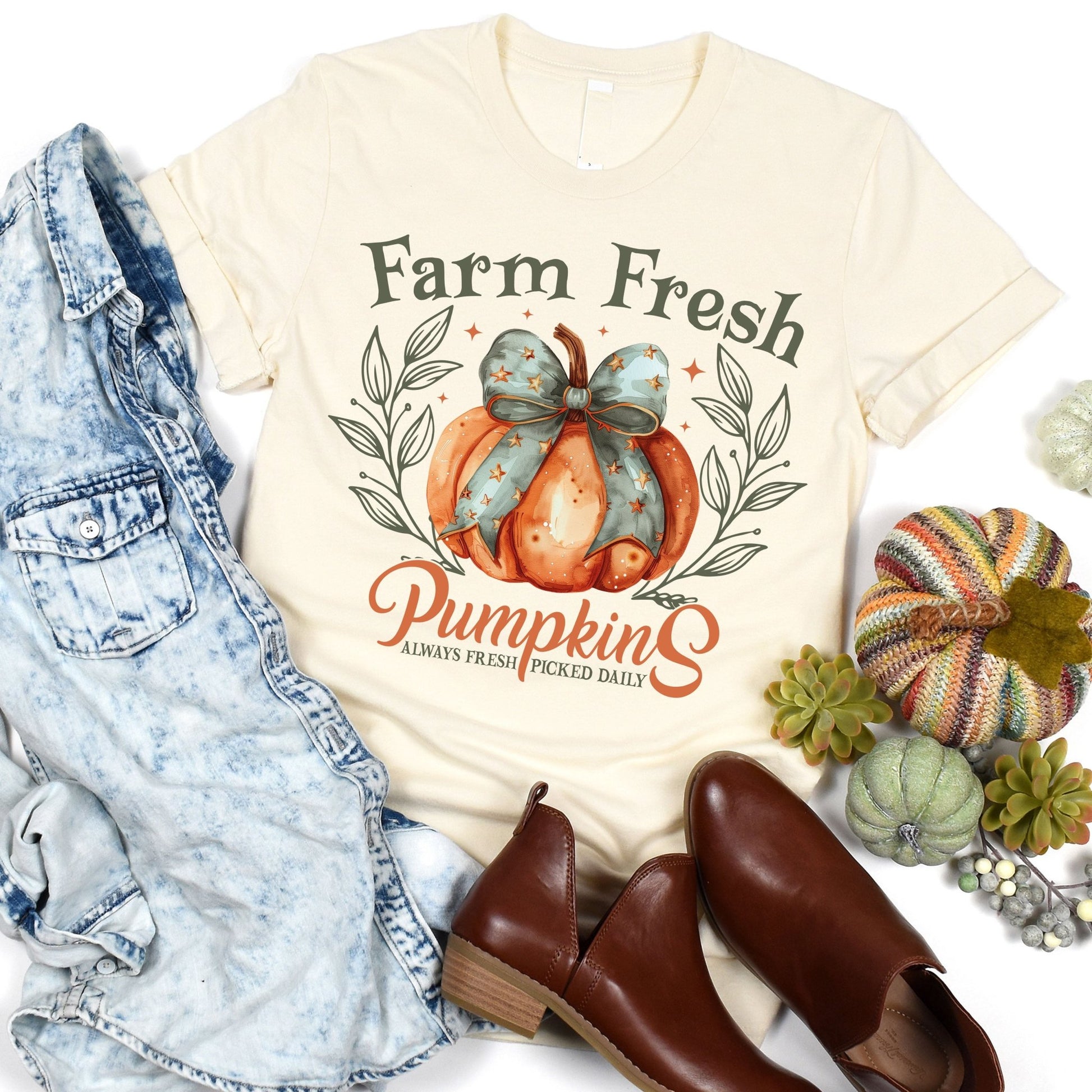 Farm Fresh Pumpkins - natural - Sunfire Tees