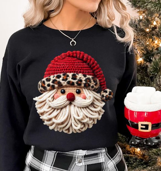 Faux Yarn Santa - black - Sunfire Tees