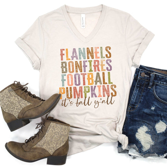 Flannels & Bonfires - natural - Sunfire Tees