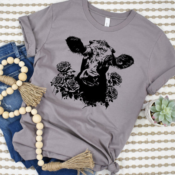 Floral Cow Shirt