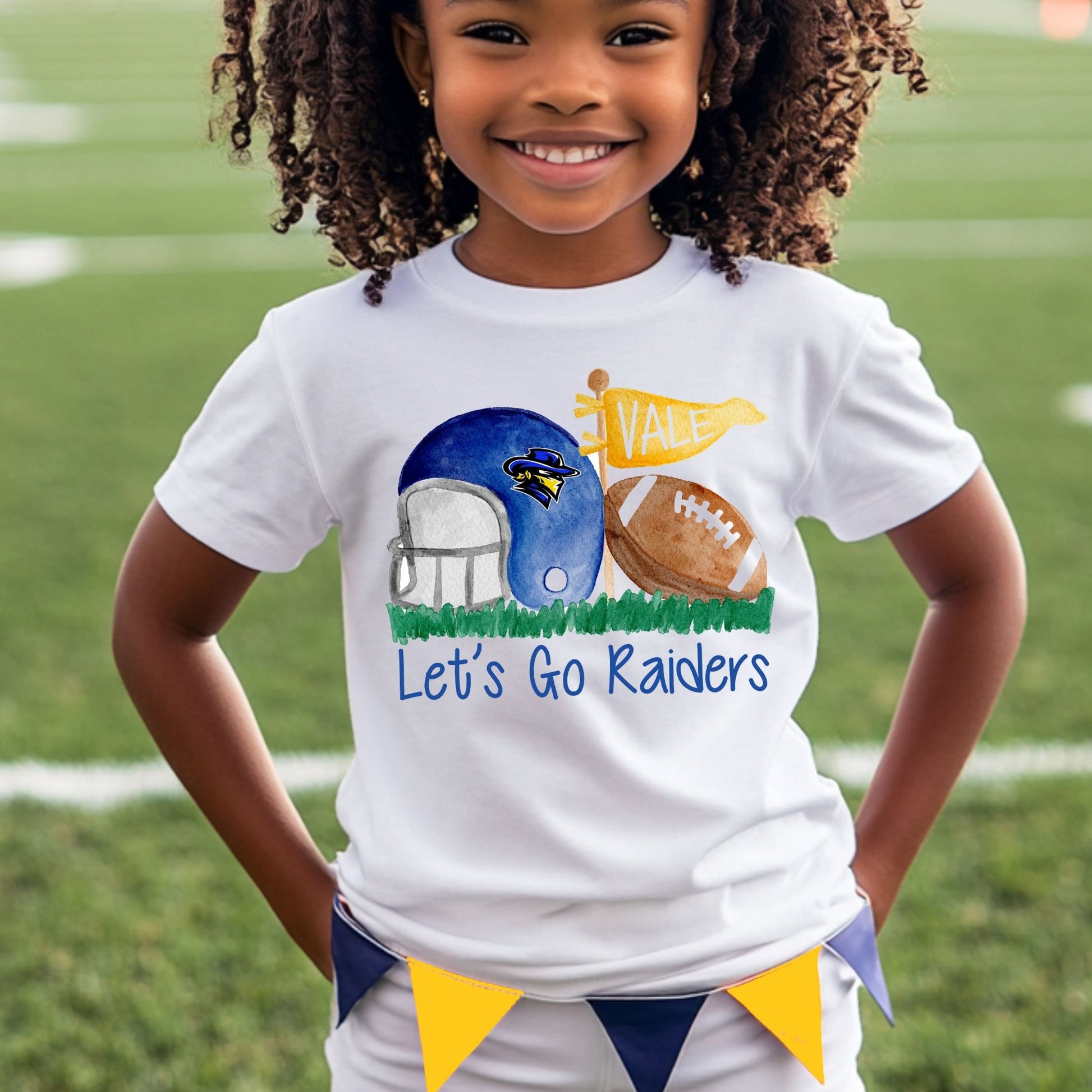 Football Helmet & Banner - white - Sunfire Tees
